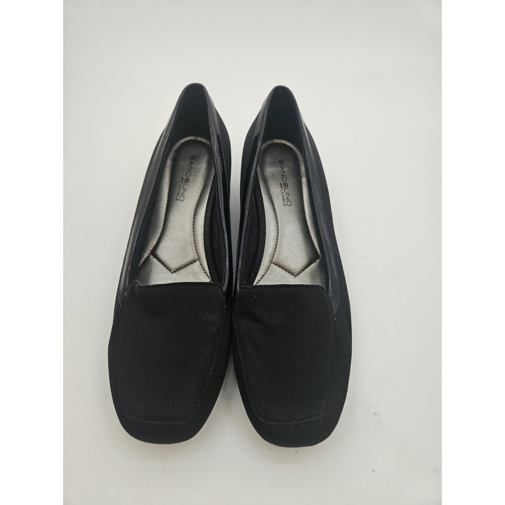 Bandolino B Flexible Black slip-on Comfort Loafers Square Toe Cushioned. 9M